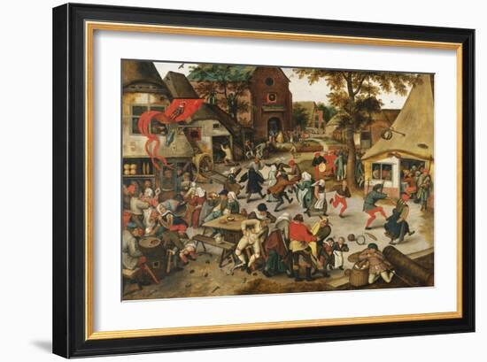 The Kermesse of St. George-Pieter Brueghel the Younger-Framed Giclee Print