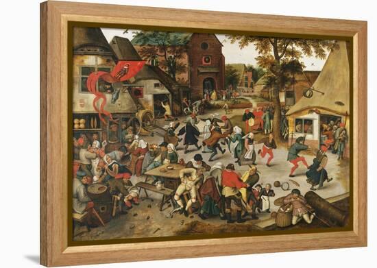 The Kermesse of St. George-Pieter Brueghel the Younger-Framed Premier Image Canvas