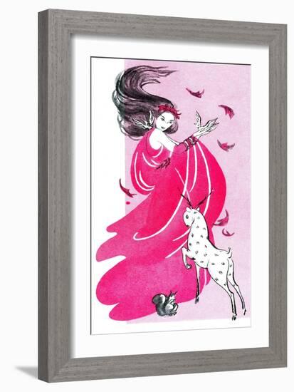 The Keyhole in the Tree Trunk - Child Life-Ann Eshner-Framed Giclee Print