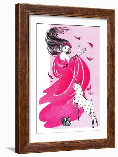 The Keyhole in the Tree Trunk - Child Life-Ann Eshner-Framed Giclee Print