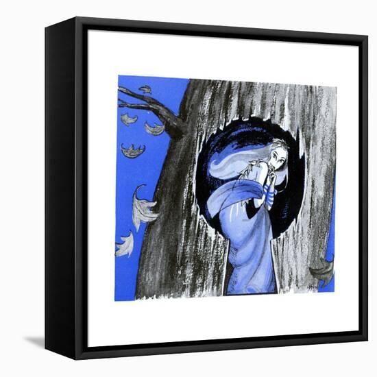 The Keyhole in the Tree Trunk - Jack & Jill-Ann Eshner-Framed Premier Image Canvas