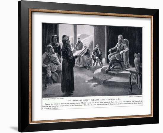 The Khazars Adopt Judaism VIII Century AD-George Derville Rowlandson-Framed Giclee Print