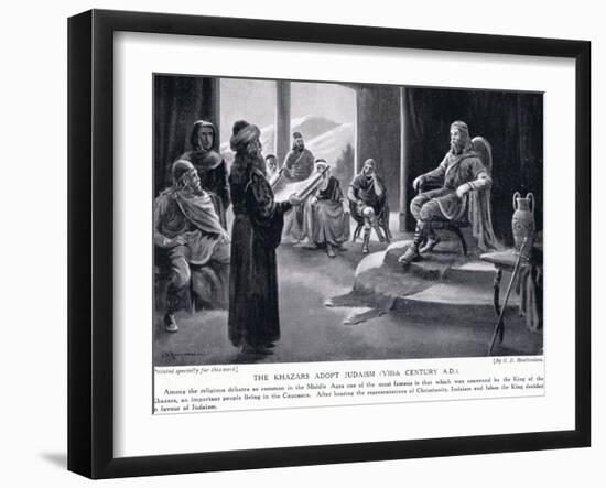 The Khazars Adopt Judaism VIII Century AD-George Derville Rowlandson-Framed Giclee Print