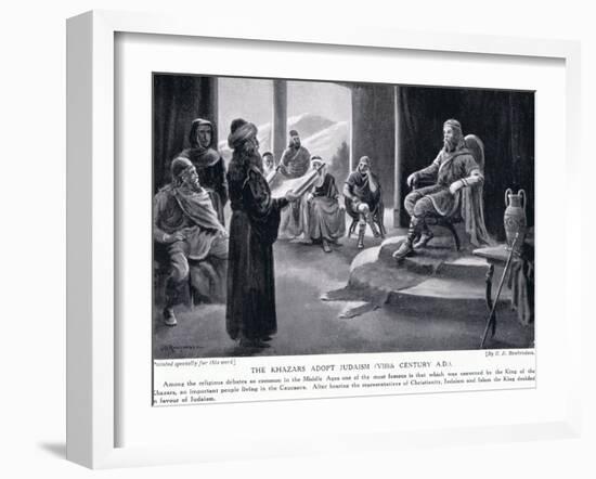 The Khazars Adopt Judaism VIII Century AD-George Derville Rowlandson-Framed Giclee Print