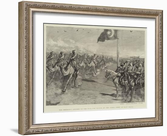 The Khedive's Journey Up the Nile, the Review of the Camel Corps at Wady Halfa-null-Framed Giclee Print