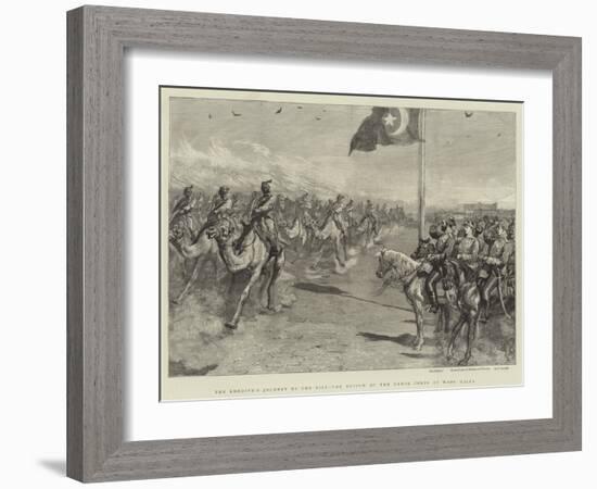 The Khedive's Journey Up the Nile, the Review of the Camel Corps at Wady Halfa-null-Framed Giclee Print