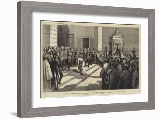 The Khedive Saluting the Holy Carpet at Cairo before its Despatch to Mecca, 5 October-Godefroy Durand-Framed Giclee Print