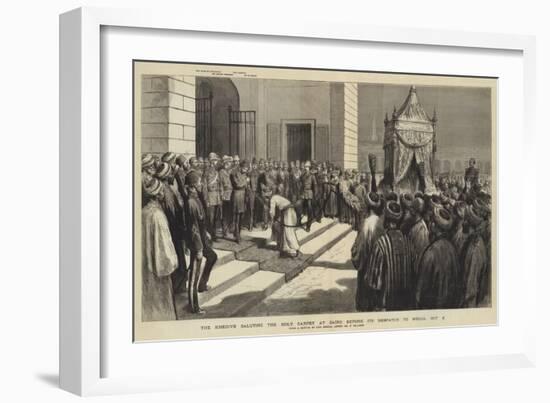 The Khedive Saluting the Holy Carpet at Cairo before its Despatch to Mecca, 5 October-Godefroy Durand-Framed Giclee Print