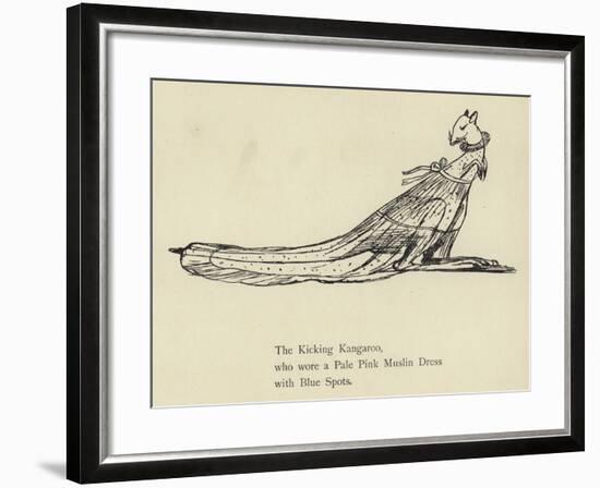 The Kicking Kangaroo-Edward Lear-Framed Giclee Print