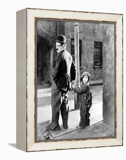 The Kid, Charles Chaplin, Jackie Coogan, 1921-null-Framed Stretched Canvas