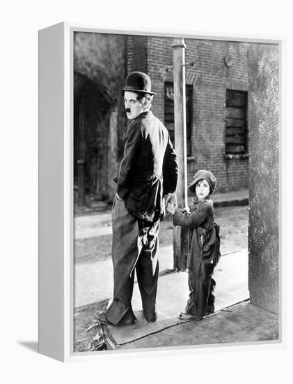 The Kid, Charles Chaplin, Jackie Coogan, 1921-null-Framed Stretched Canvas