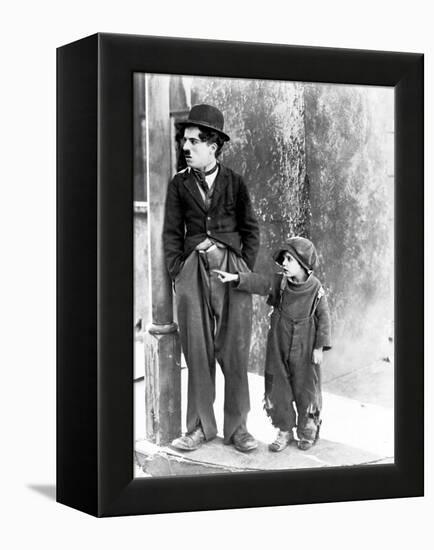 The Kid, Charles Chaplin, Jackie Coogan, 1921-null-Framed Stretched Canvas