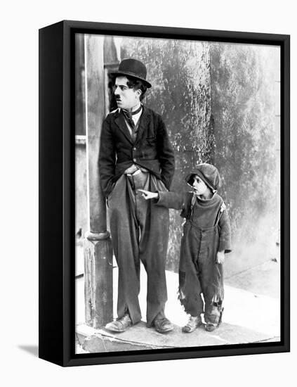 The Kid, Charles Chaplin, Jackie Coogan, 1921-null-Framed Stretched Canvas