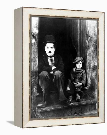 The Kid, Charlie Chaplin, Jackie Coogan, 1921-null-Framed Premier Image Canvas