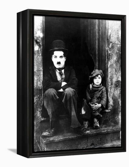 The Kid, Charlie Chaplin, Jackie Coogan, 1921-null-Framed Premier Image Canvas