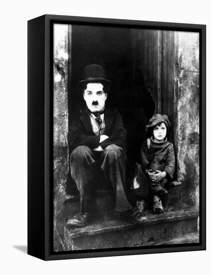 The Kid, Charlie Chaplin, Jackie Coogan, 1921-null-Framed Premier Image Canvas