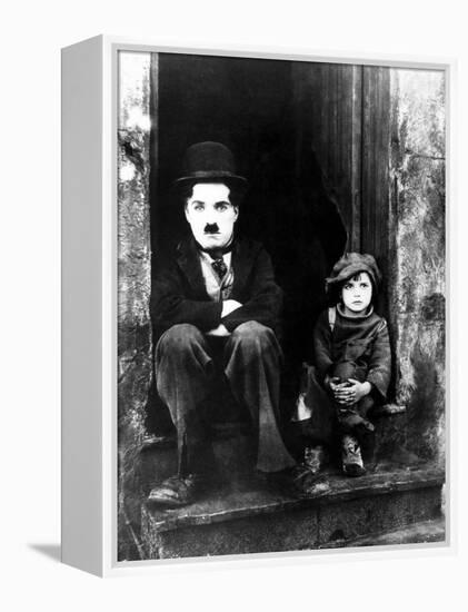 The Kid, Charlie Chaplin, Jackie Coogan, 1921-null-Framed Premier Image Canvas