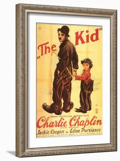 The Kid, German Movie Poster, 1921-null-Framed Art Print