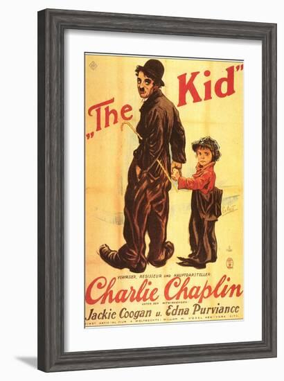 The Kid, German Movie Poster, 1921-null-Framed Art Print