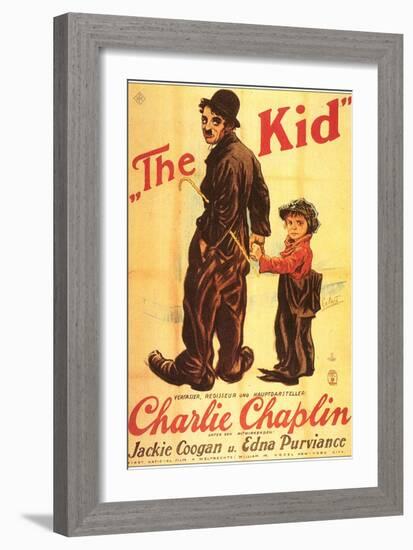 The Kid, German Movie Poster, 1921-null-Framed Art Print