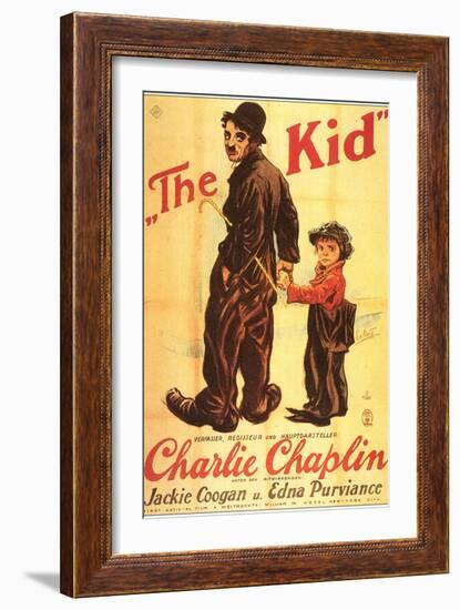 The Kid, German Movie Poster, 1921-null-Framed Art Print