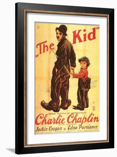 The Kid, German Movie Poster, 1921-null-Framed Art Print