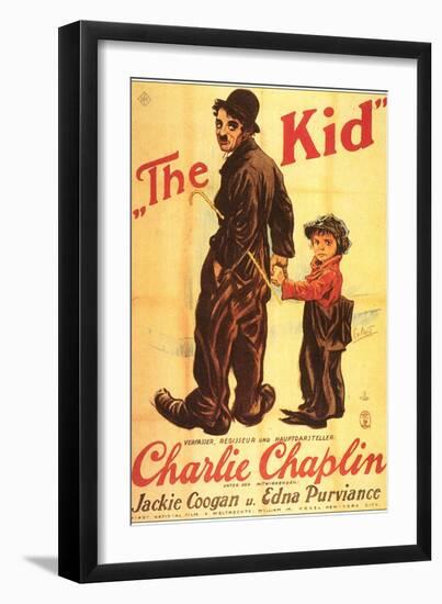 The Kid, German Movie Poster, 1921-null-Framed Art Print