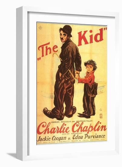 The Kid, German Movie Poster, 1921-null-Framed Art Print