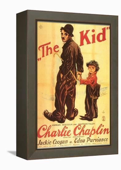 The Kid, German Movie Poster, 1921-null-Framed Stretched Canvas