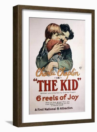 The Kid, Jackie Coogan, Charles Chaplin, 1921-null-Framed Art Print