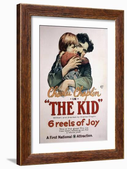 The Kid, Jackie Coogan, Charles Chaplin, 1921-null-Framed Art Print