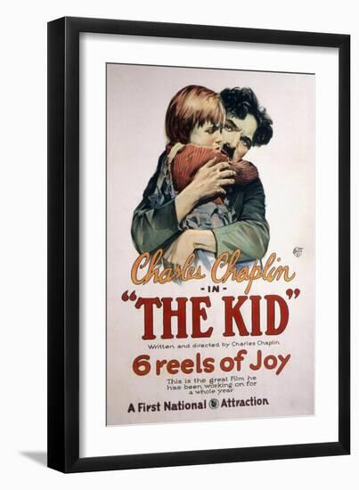 The Kid, Jackie Coogan, Charles Chaplin, 1921-null-Framed Art Print