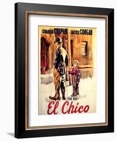 The Kid, Spanish Movie Poster, 1921-null-Framed Art Print