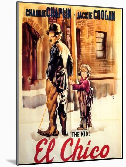 The Kid, Spanish Movie Poster, 1921-null-Mounted Art Print