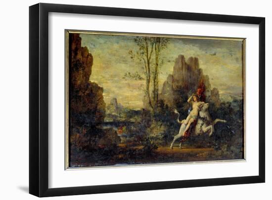 The Kidnapping of Europe. Painting by Gustave Moreau (1826-1898), 1869. Oil on Wood.-Gustave Moreau-Framed Giclee Print