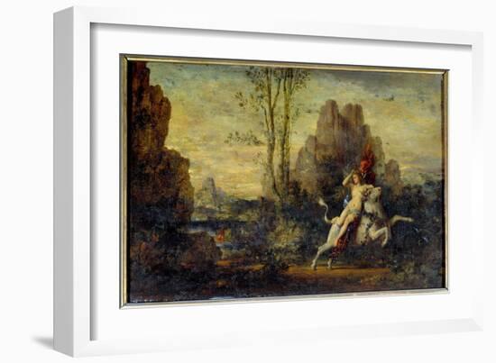 The Kidnapping of Europe. Painting by Gustave Moreau (1826-1898), 1869. Oil on Wood.-Gustave Moreau-Framed Giclee Print