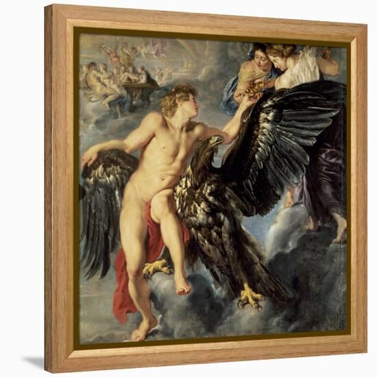 The Kidnapping of Ganymede-Peter Paul Rubens-Framed Premier Image Canvas