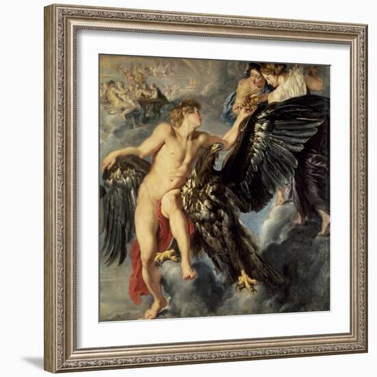 The Kidnapping of Ganymede-Peter Paul Rubens-Framed Giclee Print