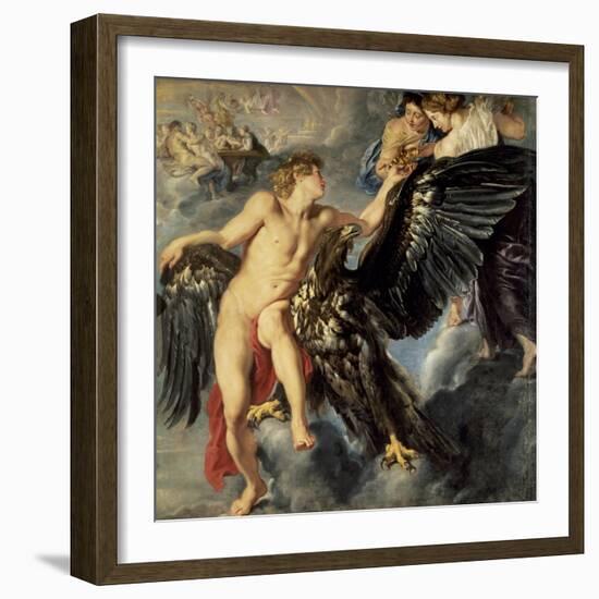 The Kidnapping of Ganymede-Peter Paul Rubens-Framed Giclee Print