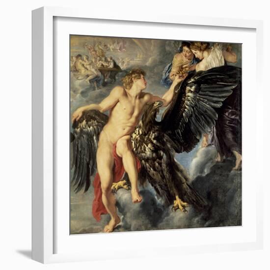 The Kidnapping of Ganymede-Peter Paul Rubens-Framed Giclee Print