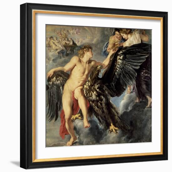 The Kidnapping of Ganymede-Peter Paul Rubens-Framed Giclee Print