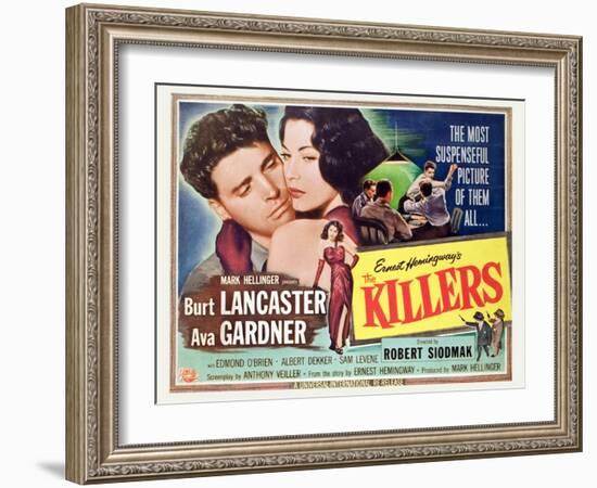 The Killers, Burt Lancaster, Ava Gardner, 1946-null-Framed Art Print
