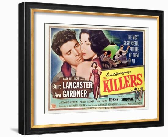 The Killers, Burt Lancaster, Ava Gardner, 1946-null-Framed Art Print