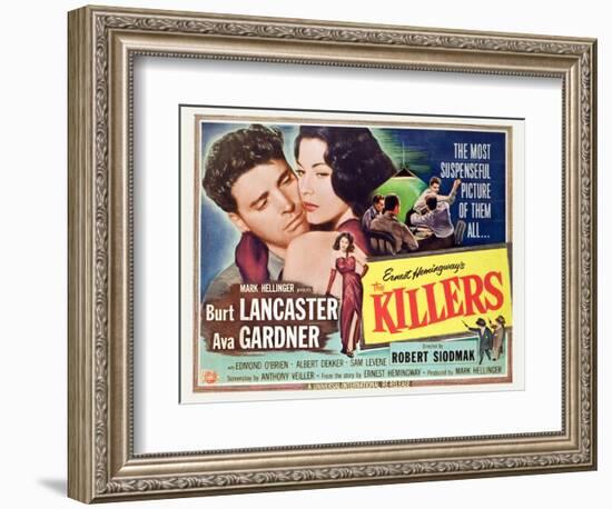 The Killers, Burt Lancaster, Ava Gardner, 1946-null-Framed Art Print