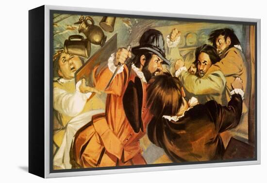 The Killing of the Poet, Christopher Marlowe-Mcbride-Framed Premier Image Canvas