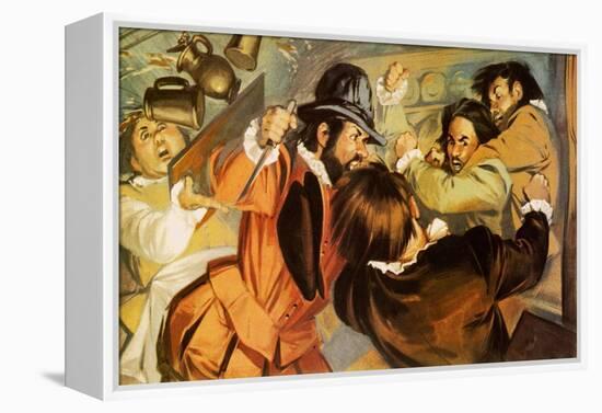 The Killing of the Poet, Christopher Marlowe-Mcbride-Framed Premier Image Canvas