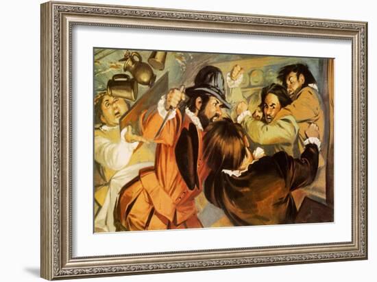 The Killing of the Poet, Christopher Marlowe-Mcbride-Framed Giclee Print