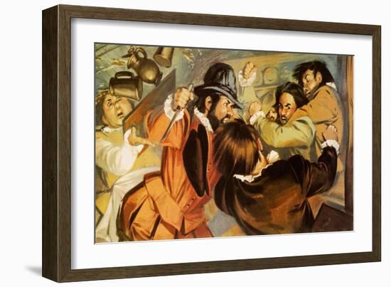 The Killing of the Poet, Christopher Marlowe-Mcbride-Framed Giclee Print