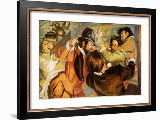 The Killing of the Poet, Christopher Marlowe-Mcbride-Framed Giclee Print