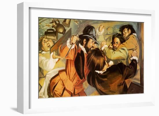 The Killing of the Poet, Christopher Marlowe-Mcbride-Framed Giclee Print